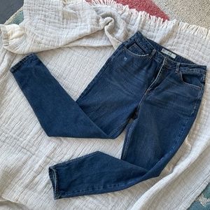 Topshop Moto Mom Jeans Dark Blue Size W30 L32
